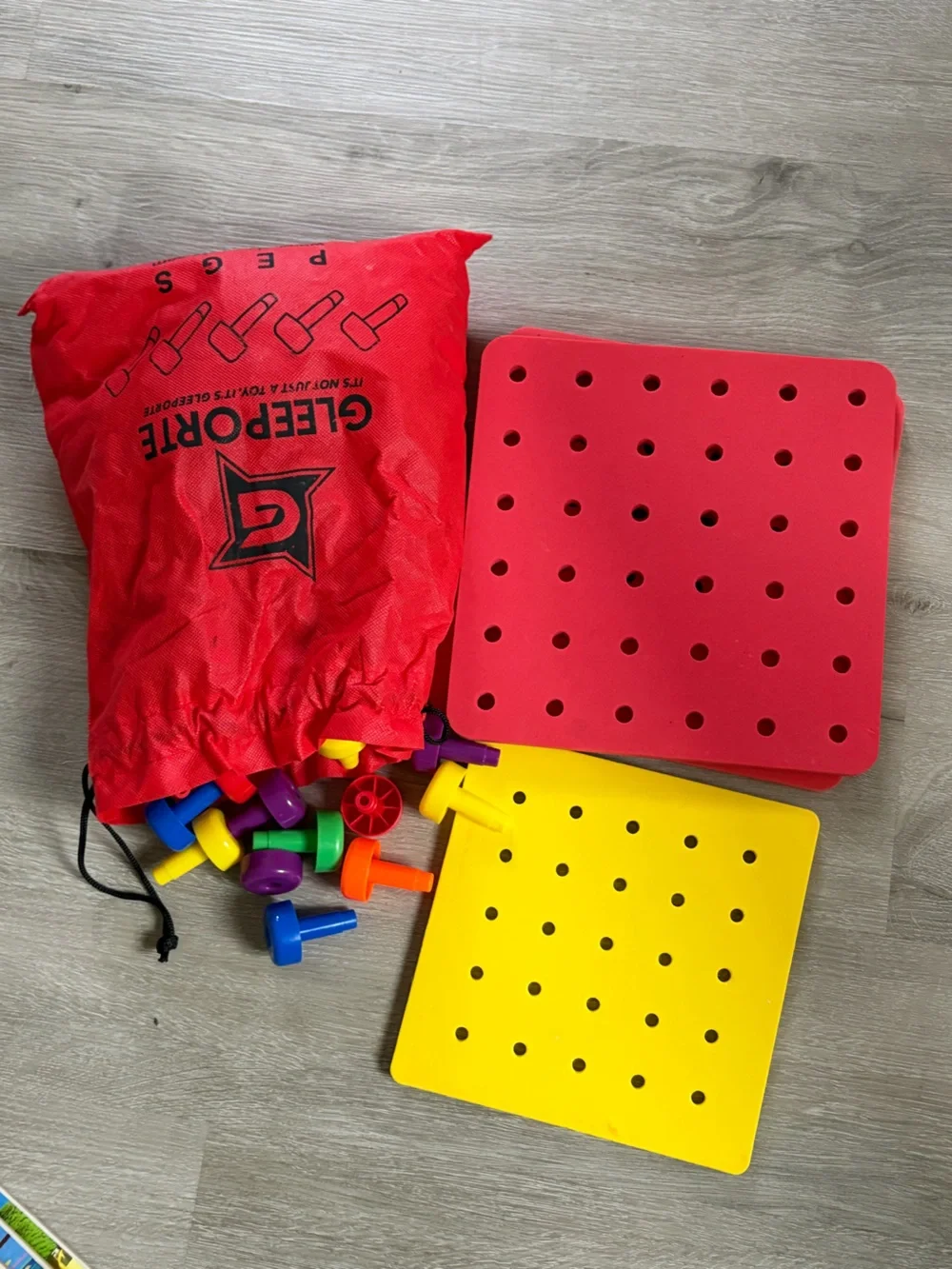 Gleeforte Pegboard Activity Set - Red & Yellow
